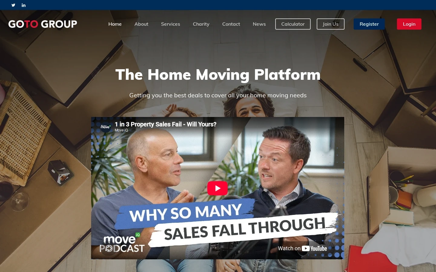 Partner website home page